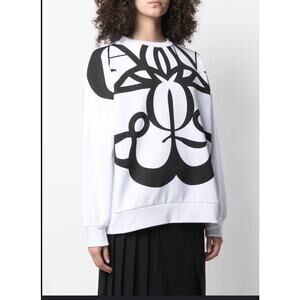 Alexander McQueen sweatshirt Womens Size 40 Graphic Exploded Seal logo print NWT